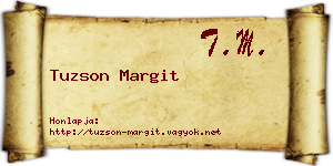 Tuzson Margit névjegykártya